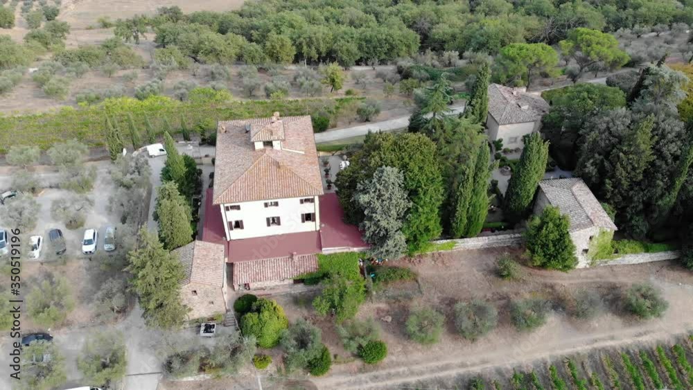 Superb aerial view of vineyards and orchards in the Umbria region, Italy. Superb aerial view of vineyards and orchards in the Umbria region, Italy.