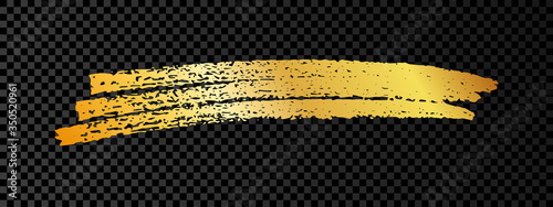Gold paint brush smear stroke