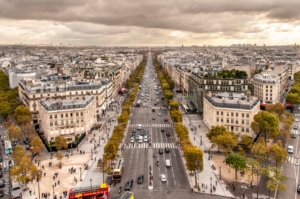 Obraz premium Champs-Élysées vom Arc de Triumph 