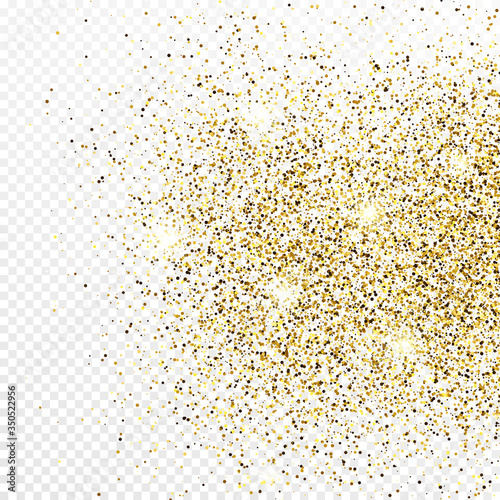 Gold glitter celebratory confetti background