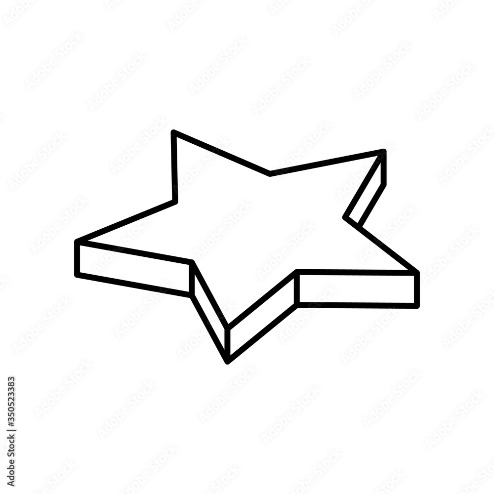 Star top isometric icon. Rating and award, best symbol. logo. Outline design editable stroke. For yuor design. Stock - Vector illustration. Star top isometric icon. Rating and award, best symbol. logo. Outline design editable stroke. For yuor design. Stock - Vector illustration.