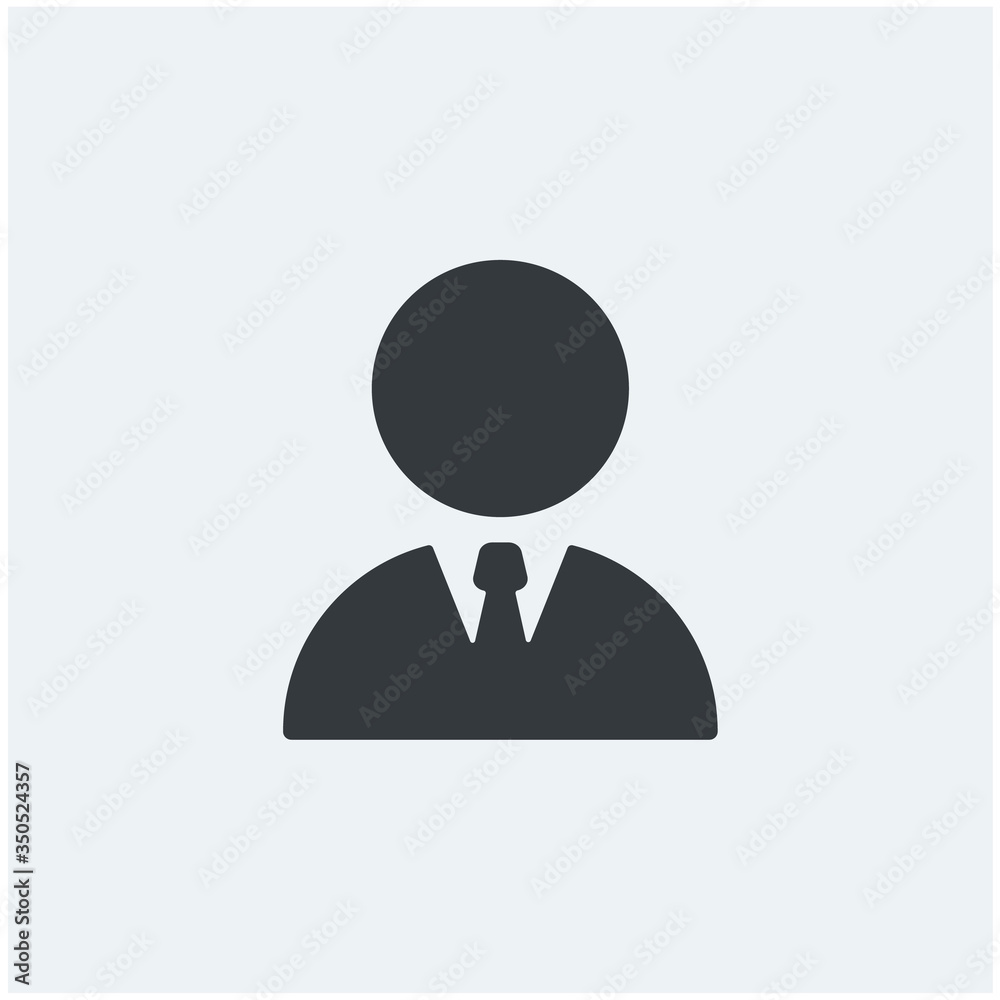 User or Business Man Profile Icon Symbol. Man silhouette Vector User or Business Man Profile Icon Symbol. Man silhouette Vector