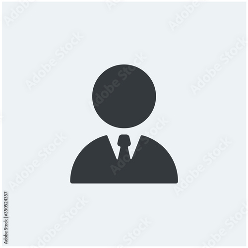 User or Business Man Profile Icon Symbol. Man silhouette Vector