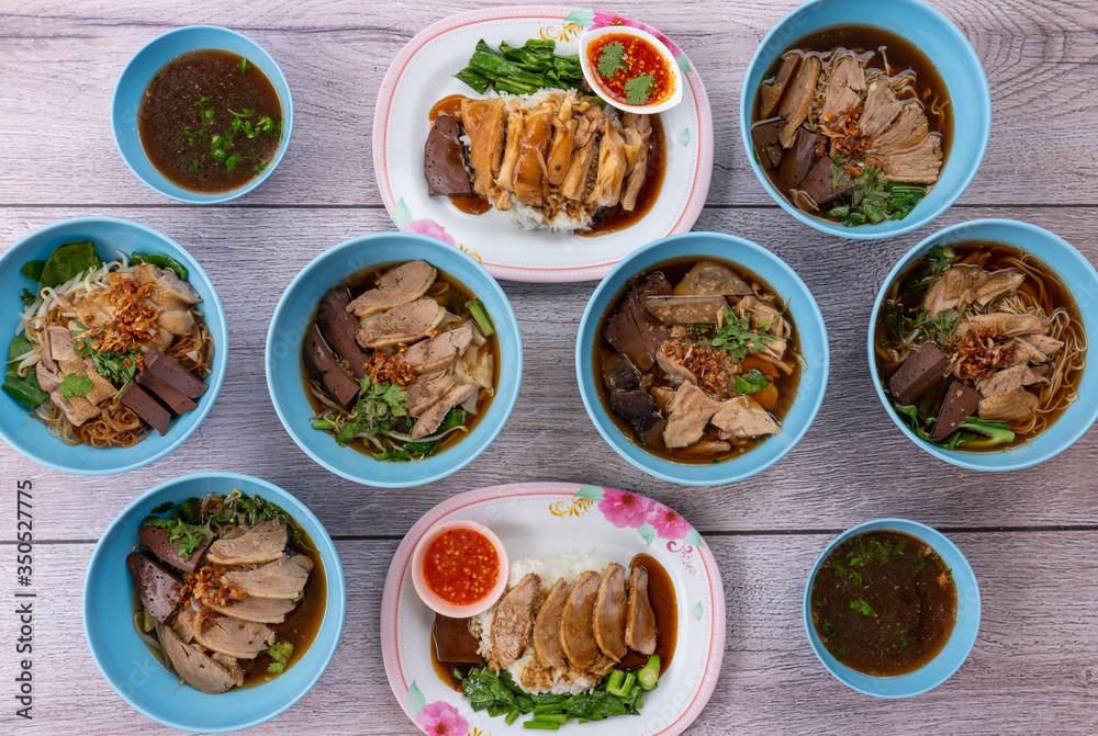 Thai Food Mixed Duck and Chicken Dishes Thai Food Mixed Duck and Chicken Dishes