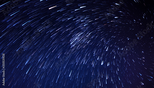 Colorful explosive starry sky over Moscow 

 Photo taken at night, Moscow, spring 2020, sky, stars, falling meteorites. 