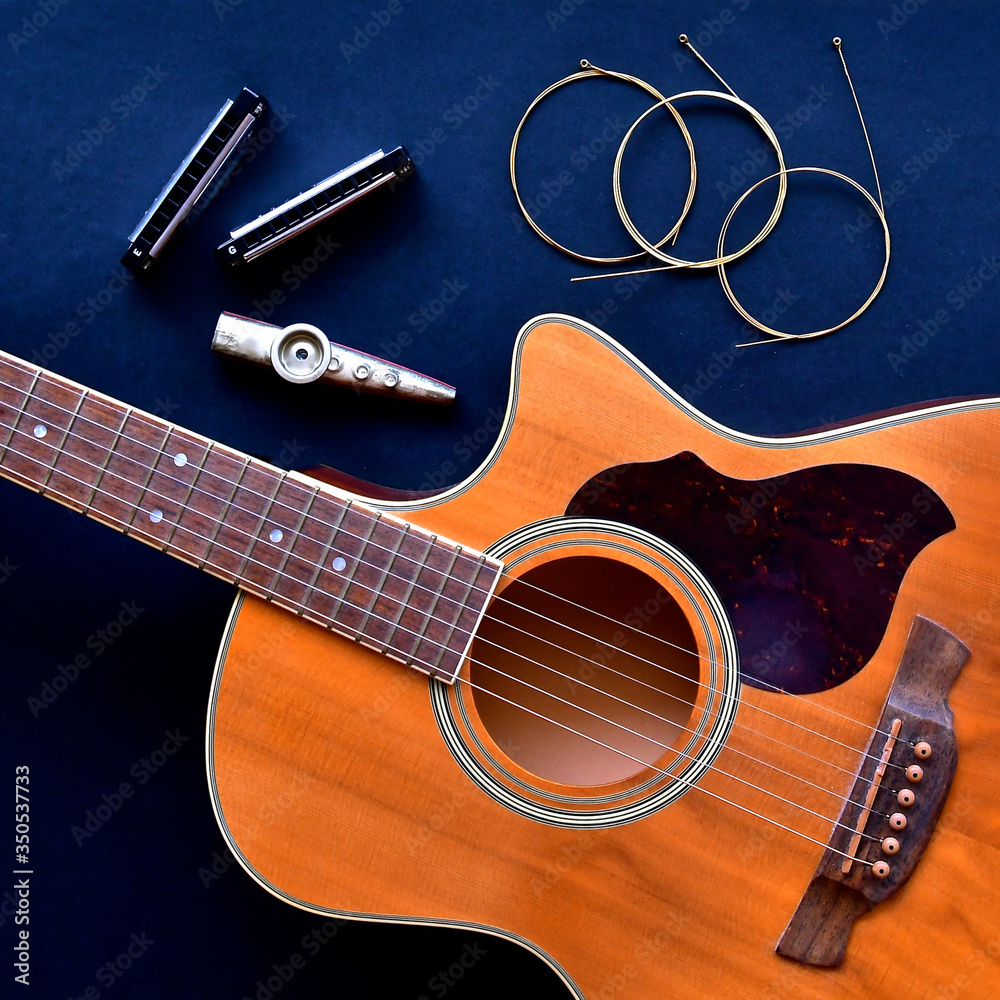 Naklejka premium Music flatlay