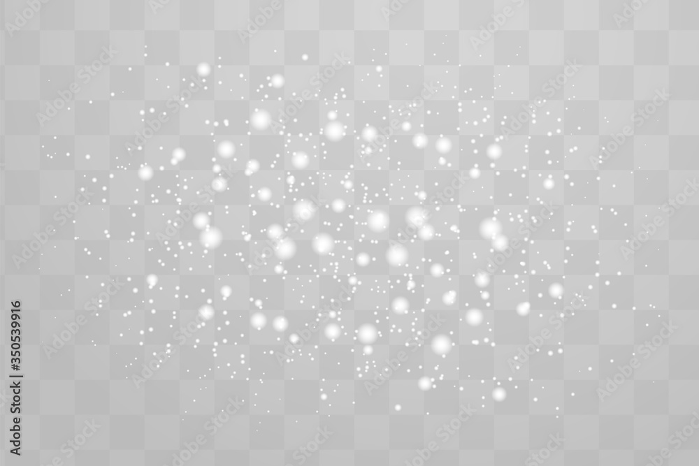 The dust sparks shine with special light. Vector sparkles on a transparent background. Christmas light effect. Sparkling magical dust particles.