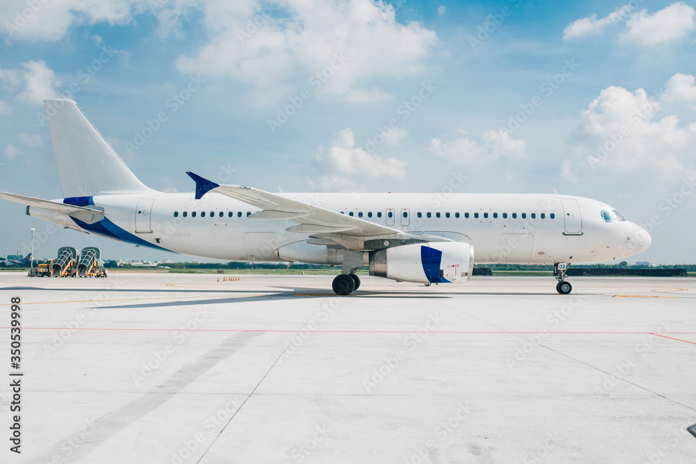 Sky Up airplane is on the runway Sky Up airplane is on the runway