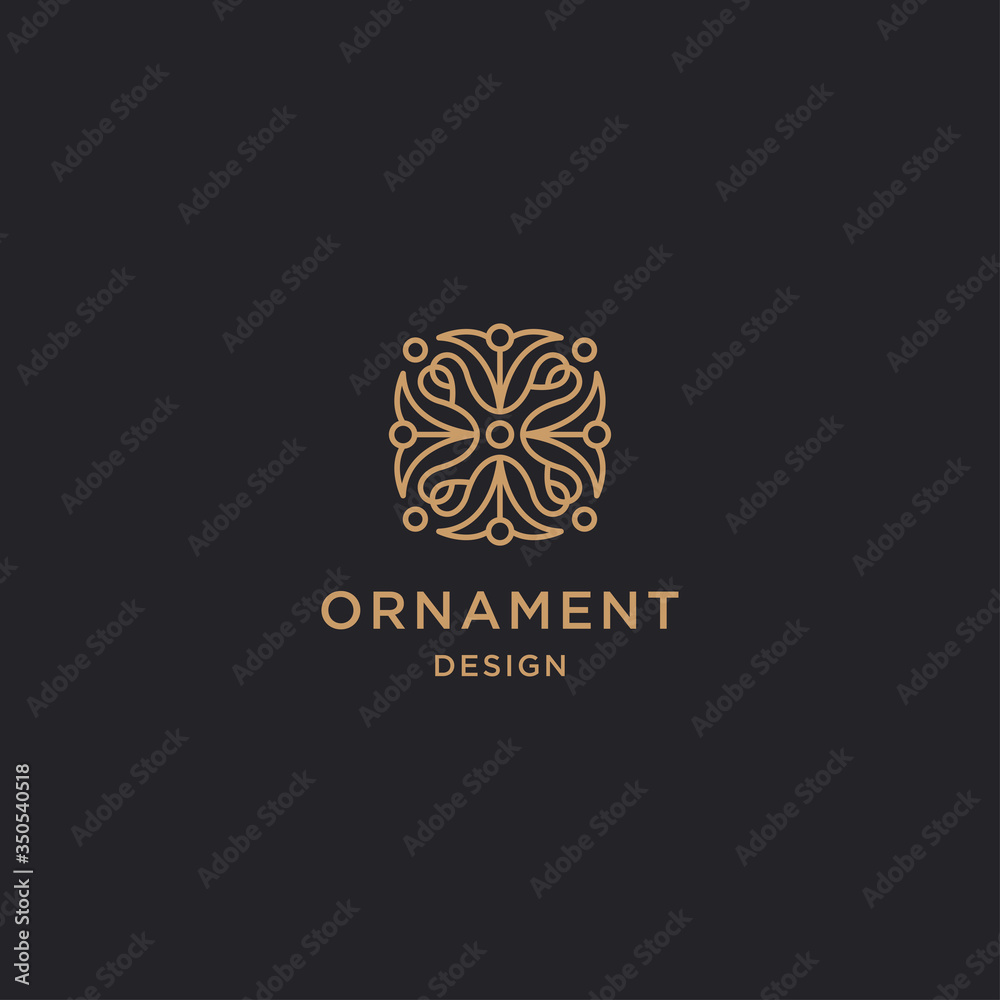 Ornament logo template - vector