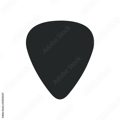 Guitar pick icon shape silhouette. Vector illustration image. Isolated on white background. photo