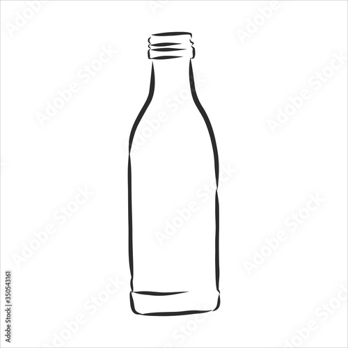 Vector of Sketch Bottles. Vector of Sketch Bottles. glass bottle, vector sketch illustration
