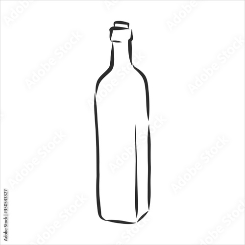 Vector of Sketch Bottles. Vector of Sketch Bottles. glass bottle, vector sketch illustration