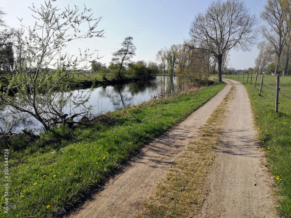 at the river in spring at the river in spring