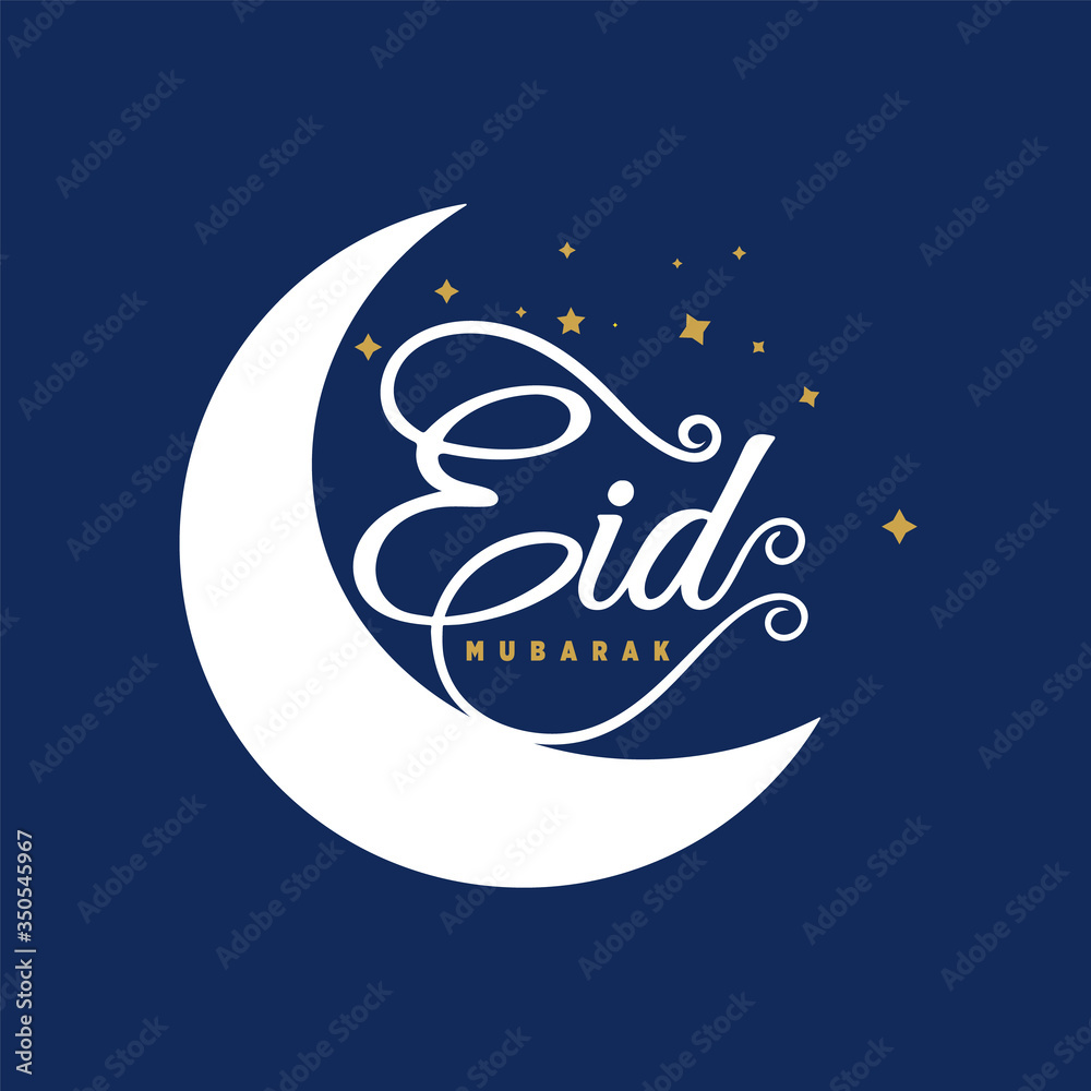 Eid Mubarak vector greeting social media card, poster, background creative geometric design and Eid Mubarak Artistic calligraphy. - obrazy, fototapety, plakaty 