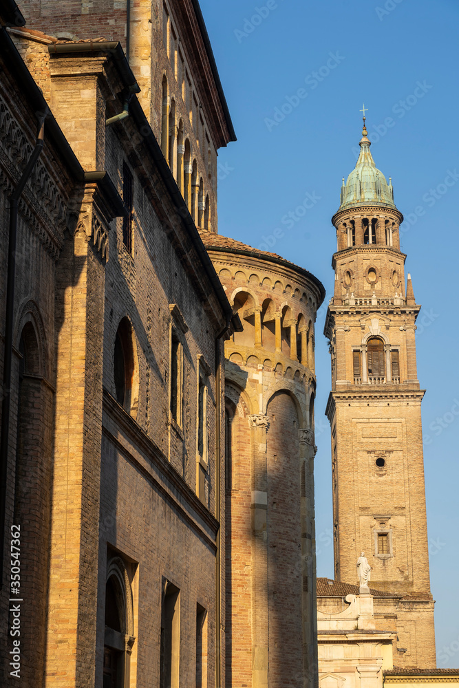 Duomo of Parma, Italy and San Giovanni Evangelista church
