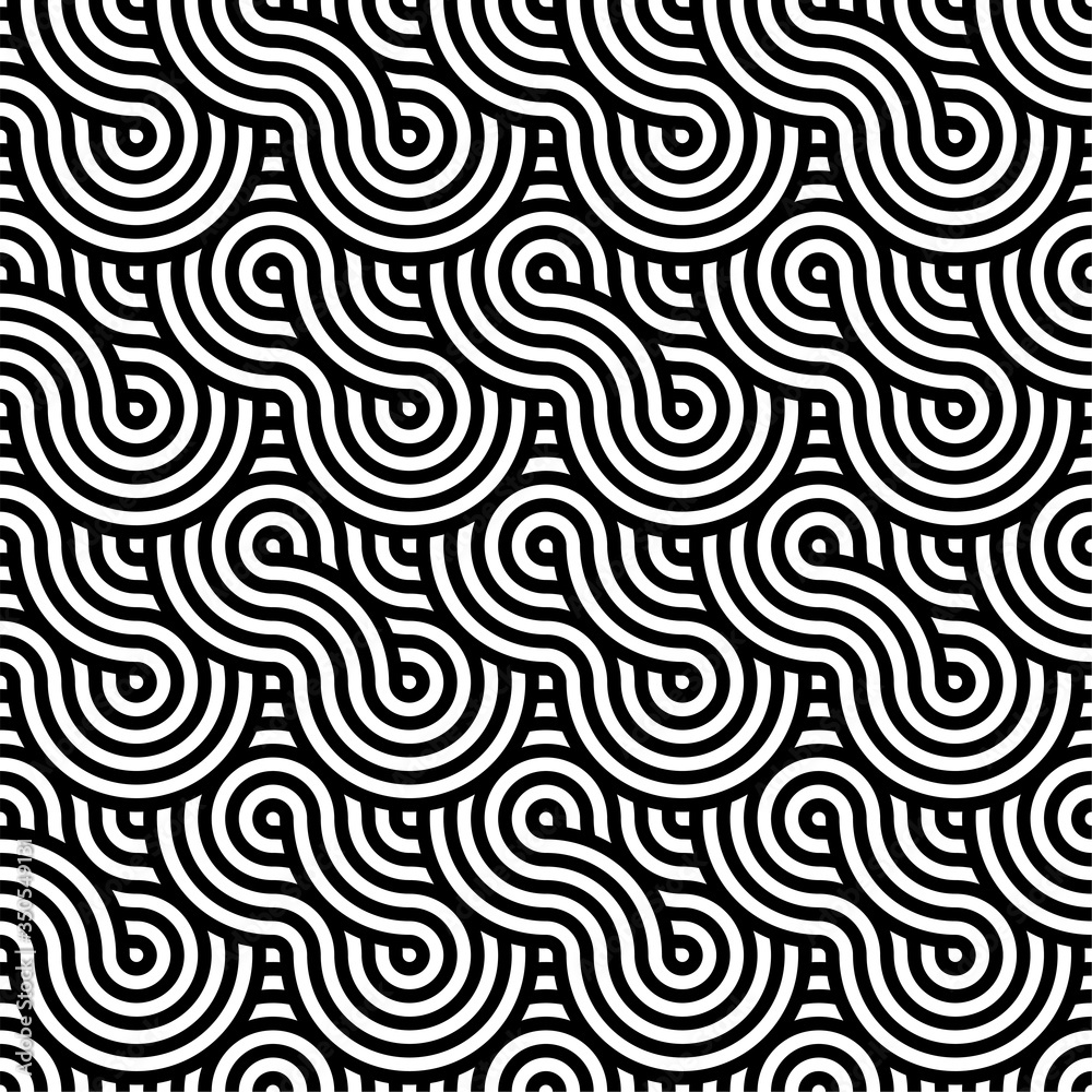 Black and white circle pattern for background Black and white circle pattern for background