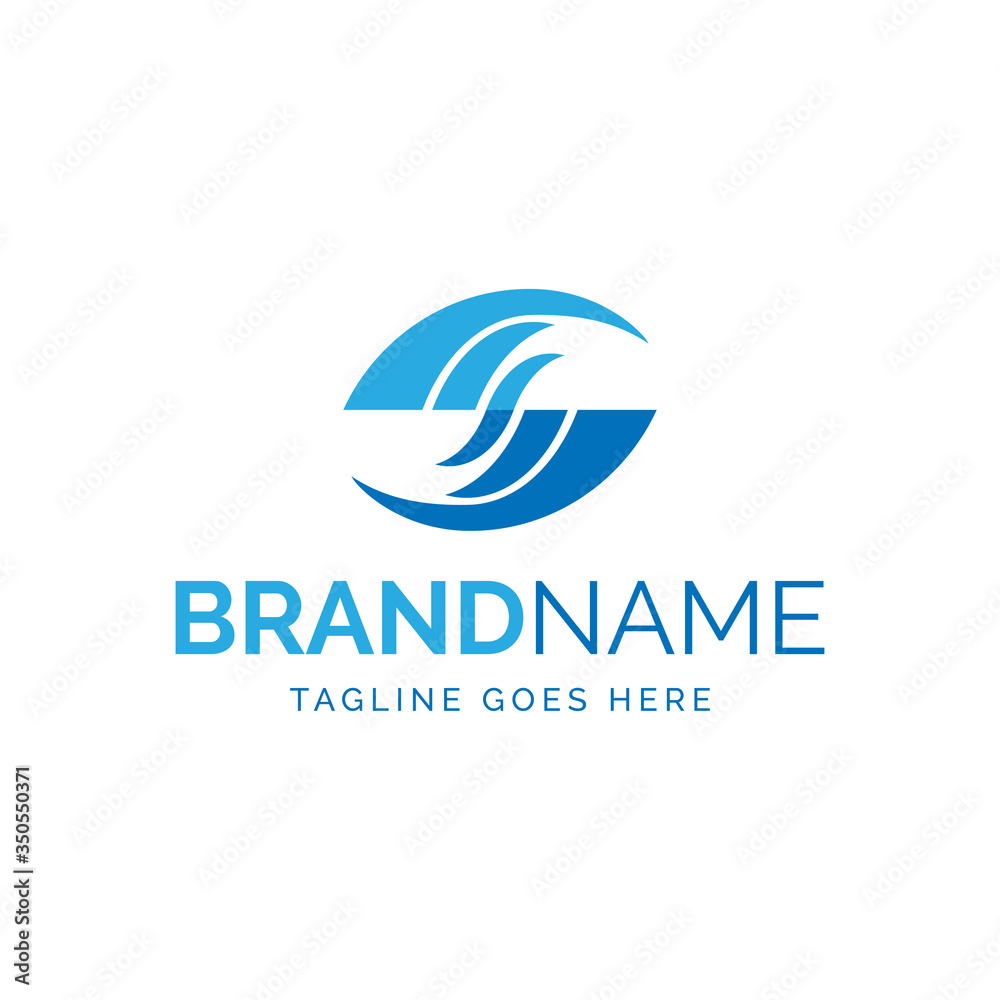 logo of wave lines s letter logo of wave lines s letter