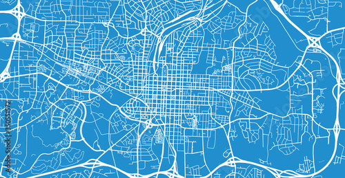 Urban vector city map of Raleigh, USA. North Carolina state capital photo