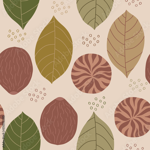 autumn leaves seamless pattern