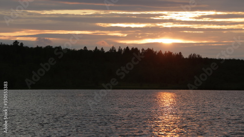 sunset over the river