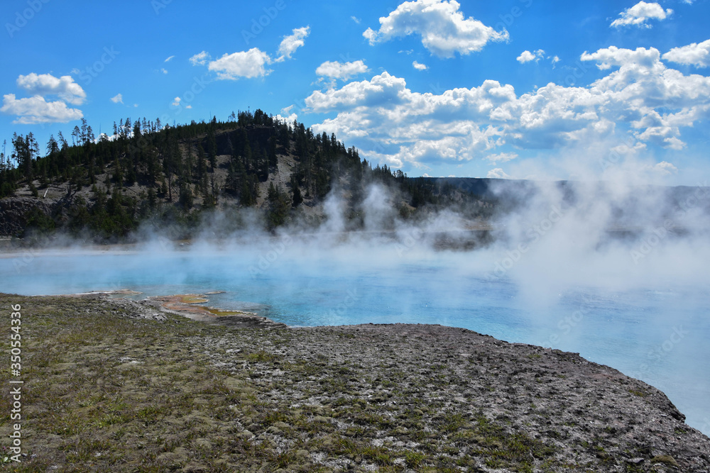 Hot spring in Yellowstone national park. Hot spring in Yellowstone national park.