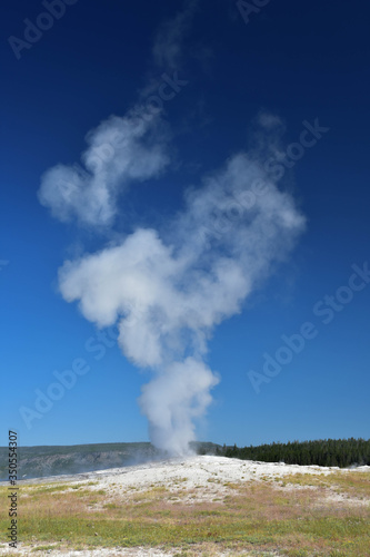 Old faithful in Yellowstone national park. 