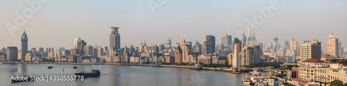 Canvas Print Panorama of the Bund Skyline, Shanghai, China