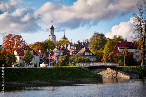 autumn at lake poplavok, kaliningrad photo