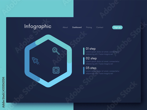 Vector graphic infographics. Template for creating mobile applications, workflow layout, diagram, banner, web design, business infographic reports