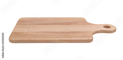 Natural wooden chopping board isolated 