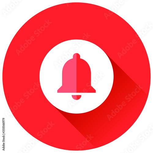 Notification or bell button with vector