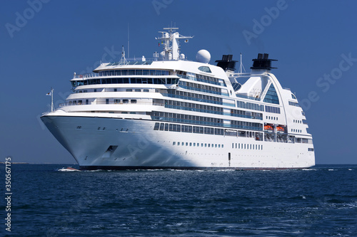 Luxury cruise ship on the high seas