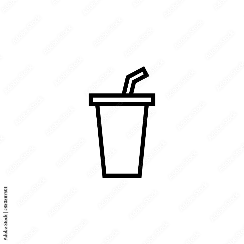 Drinking vector icon in linear, outline icon isolated on white background Drinking vector icon in linear, outline icon isolated on white background