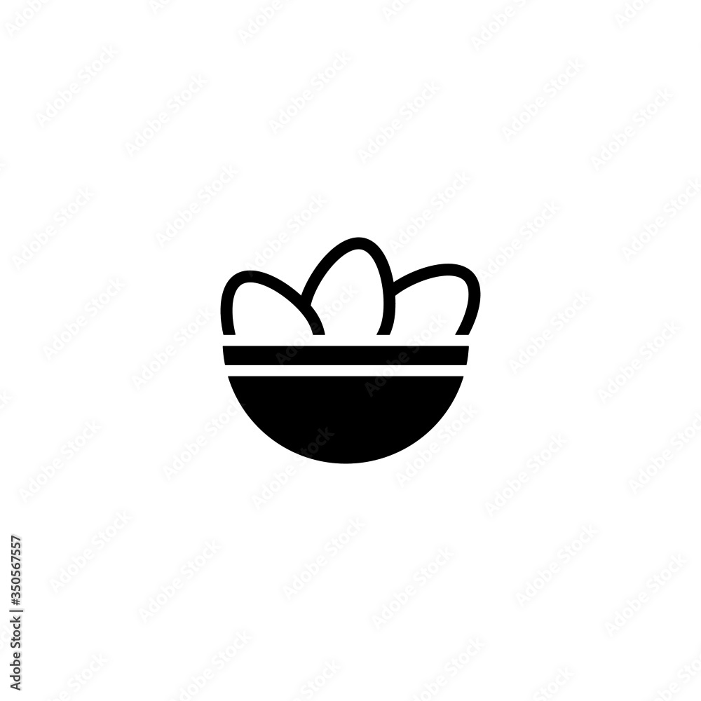 Eggs sillhouettes vector icon in black solid flat design icon isolated on white background Eggs sillhouettes vector icon in black solid flat design icon isolated on white background