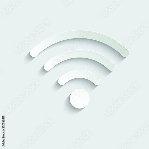 paper wi fi  - black vector icon