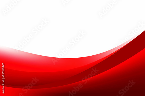 Abstract Stylish Red White Wave Background Design, Flowing Red White Stylish Background Template Vector
