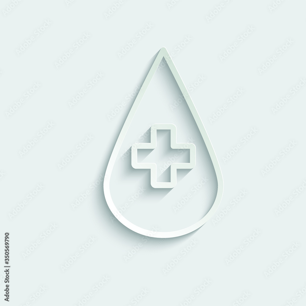 paper blood icon vector sign