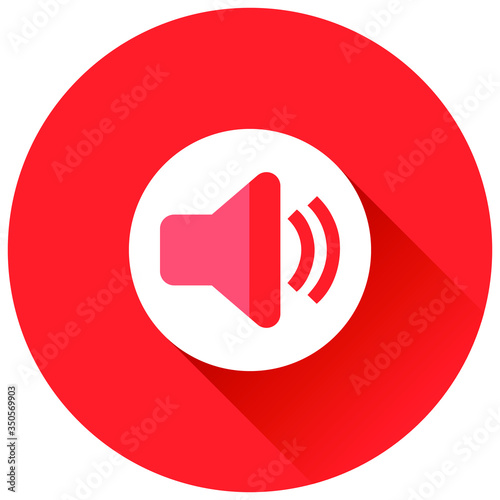 Volume or sound icon button with vector