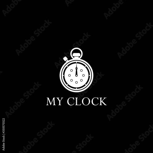 Clock logo template vector icon design