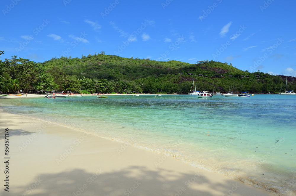 Tropical beach on Seychelles island
