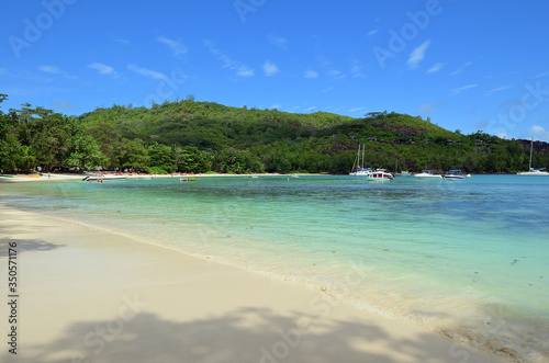 Tropical beach on Seychelles island