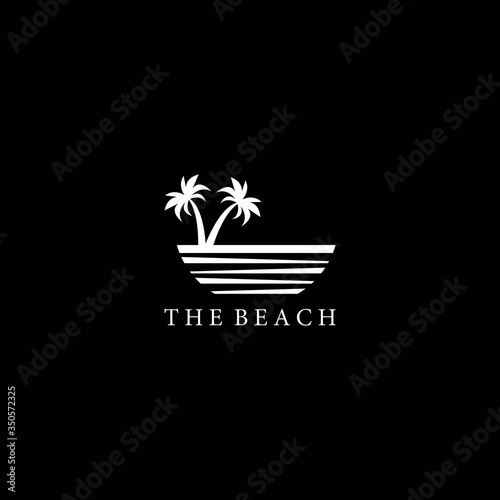 Beach logo template vector icon design