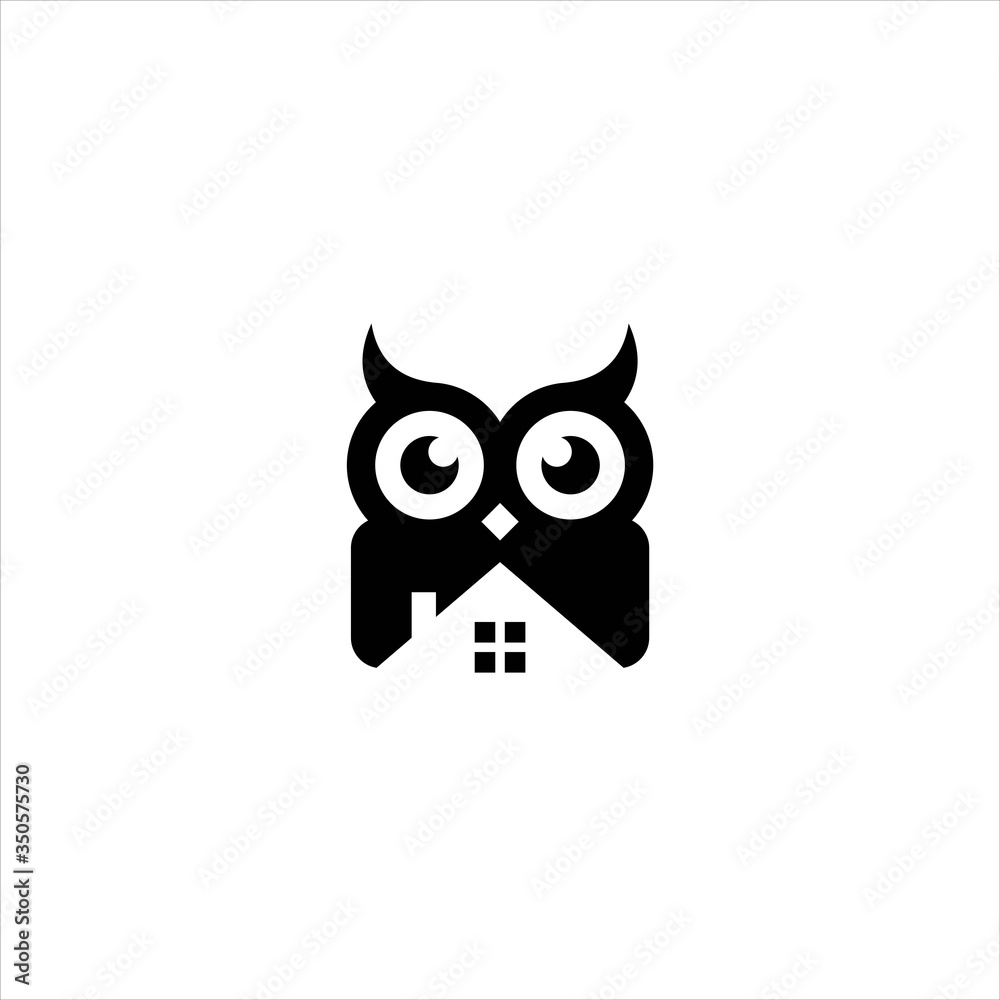  owl houses logo design vector image
