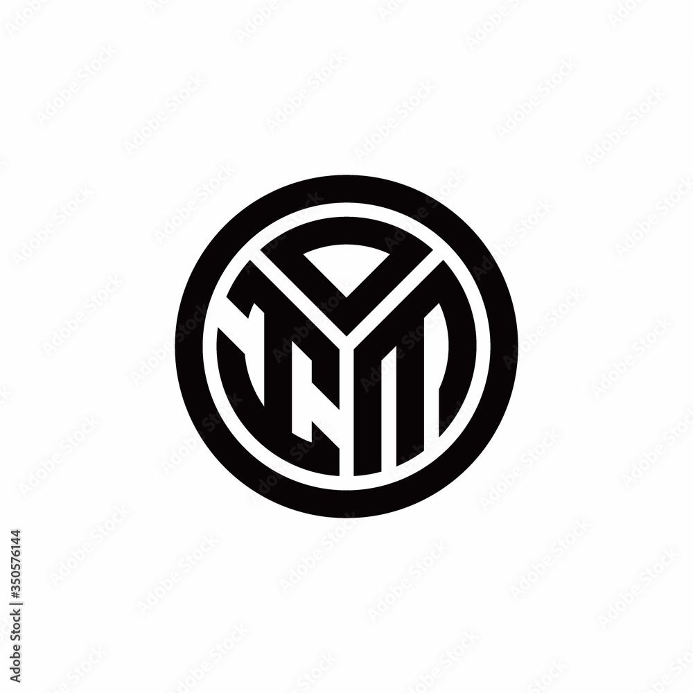 IM monogram logo with circle outline design template IM monogram logo with circle outline design template