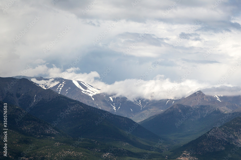 Beautiful scenery with cloudy sky and mountains Beautiful scenery with cloudy sky and mountains