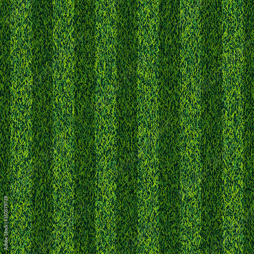 Soccer, football stripe field backdrop. Grass seamless texture. Vector illustration. Green lawn stadium background