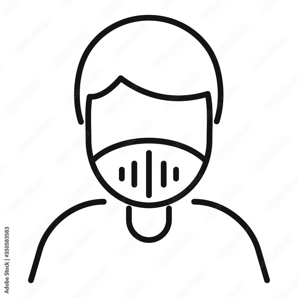 Protester man icon. Outline protester man vector icon for web design isolated on white background Protester man icon. Outline protester man vector icon for web design isolated on white background