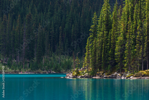 Fototapeta Naklejka Na Ścianę i Meble -  Moraine Lake nature scenery inside Banff National Park, Alberta, Canada