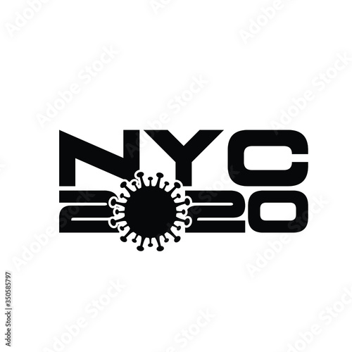 Corona Virus T shirt Design vector.  Covid-19 Poster Design. NYC 2020. 