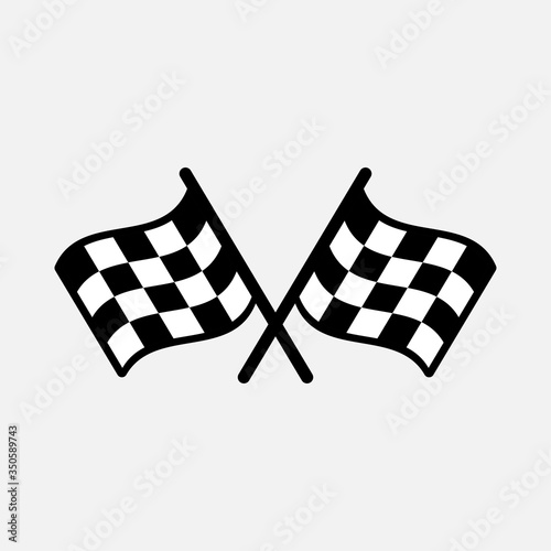 Racing flag icon designed in a flat style